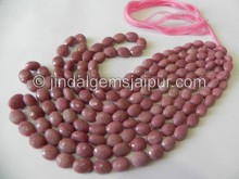 Rhodonite Faceted Oval Shape Beads
